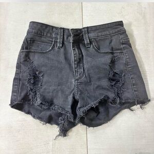 Guess Dark Gray Distressed Jean Shorts